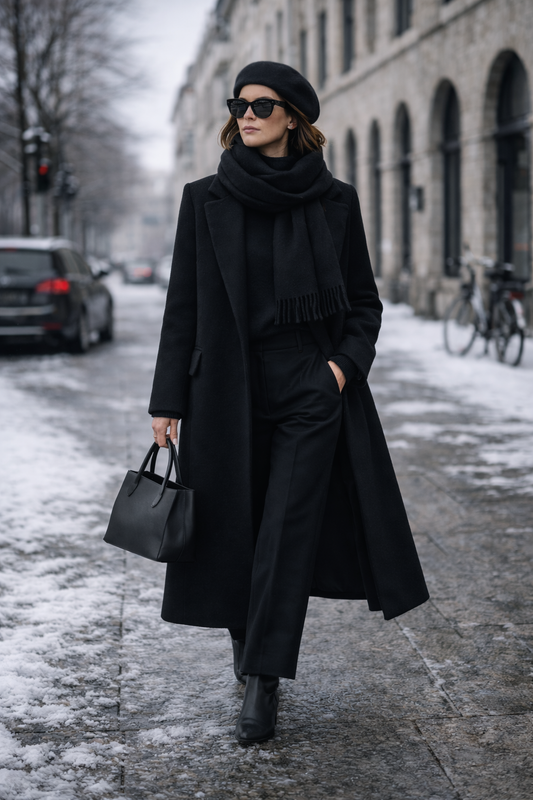 Camel Wool Long Coat – Elegant Winter Essential